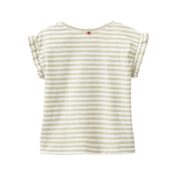 People Wear Organic Kurzarm-Shirt khaki geringelt Baby