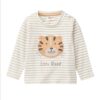People Wear Organic Langarm-Shirt dunkelsand geringelt