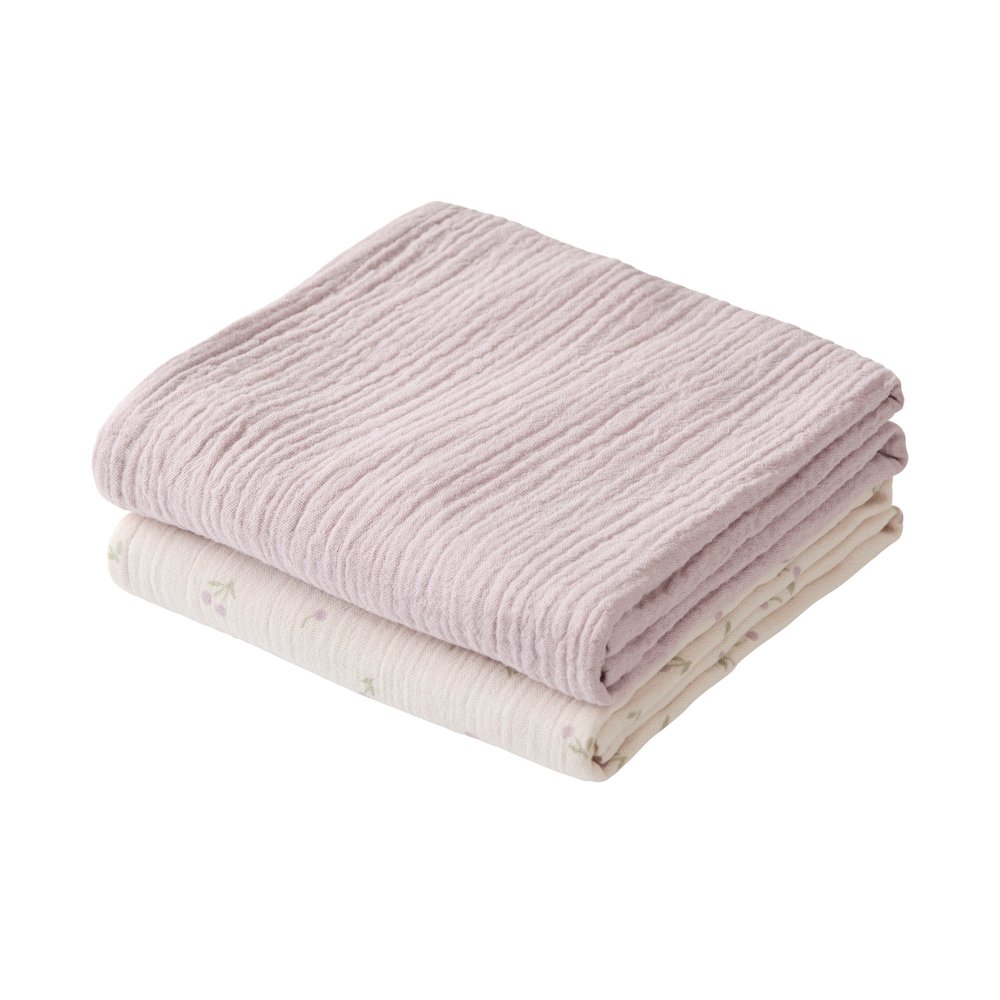 People Wear Organic Mulltuch violett mix
