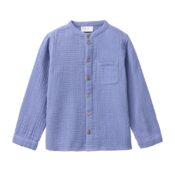 People Wear Organic Musselin-Hemd atlantik Kids
