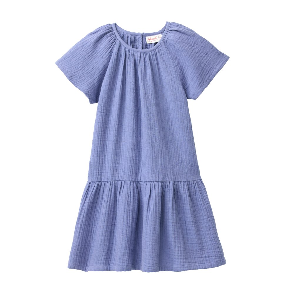 People Wear Organic Musselin-Kleid atlantik Kids