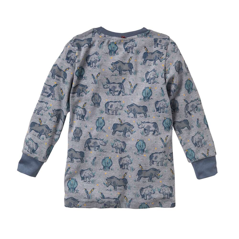 People Wear Organic Pyjama dunkles blau bedruckt