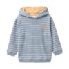 People Wear Organic Sweat-Hoodie blaugrau geringelt