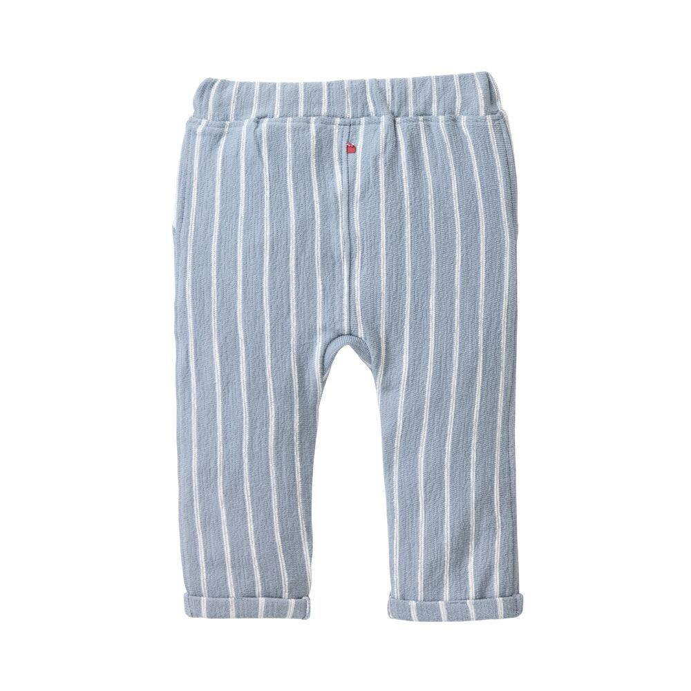 People Wear Organic Sweat-Hose blaugrau geringelt